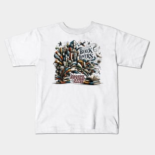 Artistic Book Lovers Design Kids T-Shirt